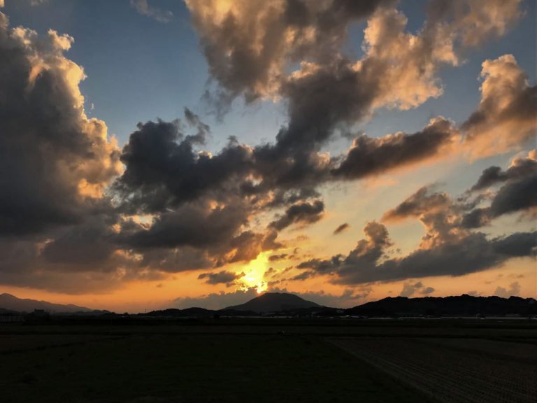 写真：糸島の夕焼け
