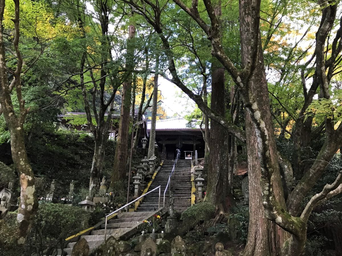 写真：福岡糸島 雷山千如寺大悲王院　本堂への階段