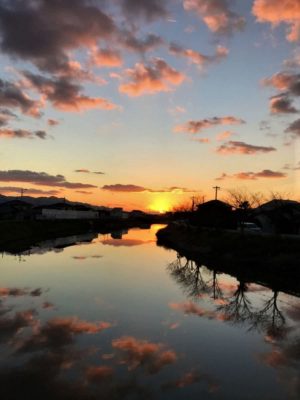 写真：糸島の夕暮れ