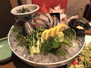写真：福岡中洲 鯖郎 鯖の刺身盛り合わせ