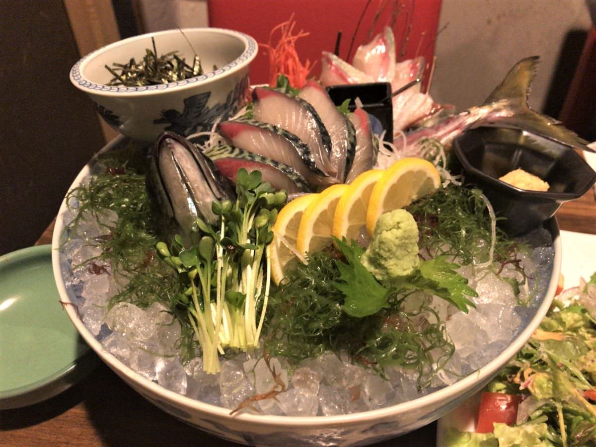 写真：福岡中洲 鯖郎 鯖の刺身盛り合わせ