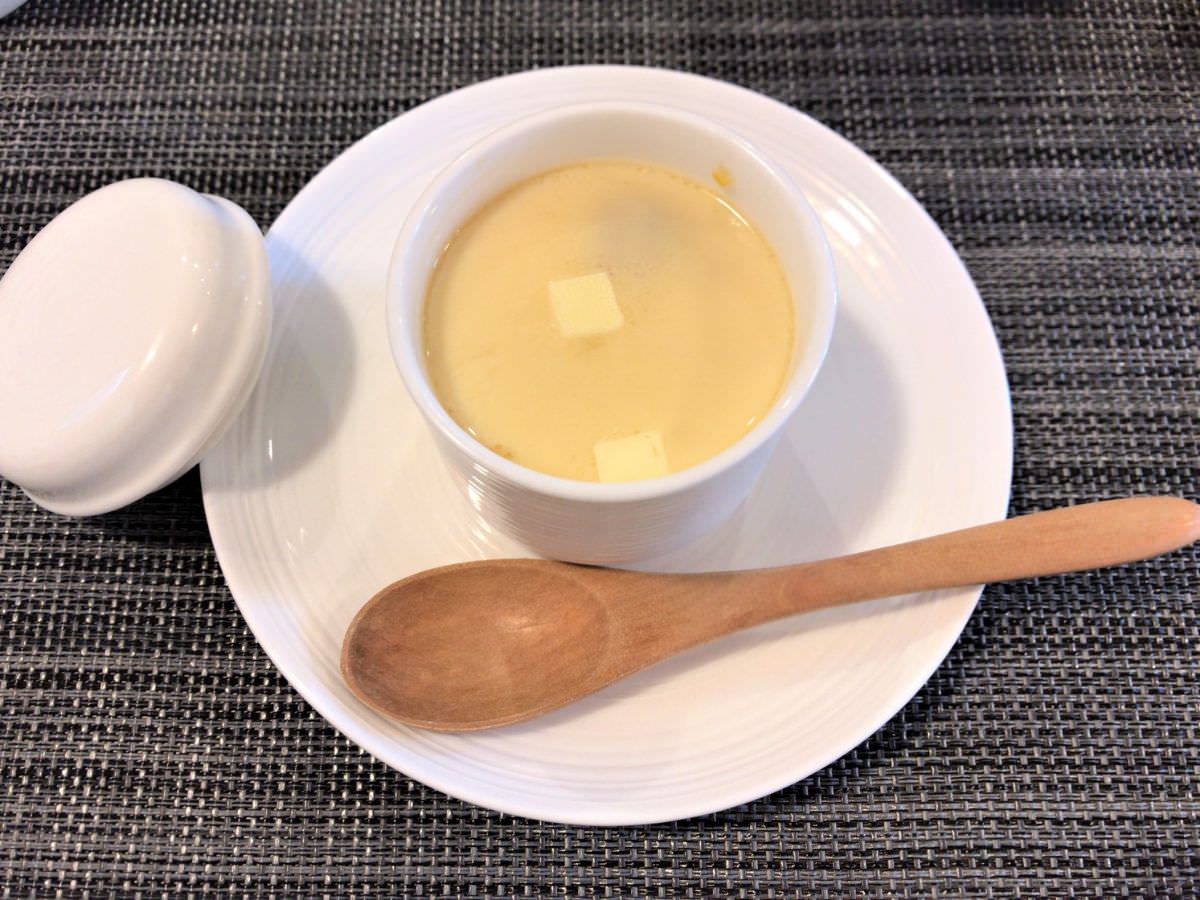 写真：福岡糸島 ごはん屋 朔 クリームチーズと安納芋の茶碗蒸し