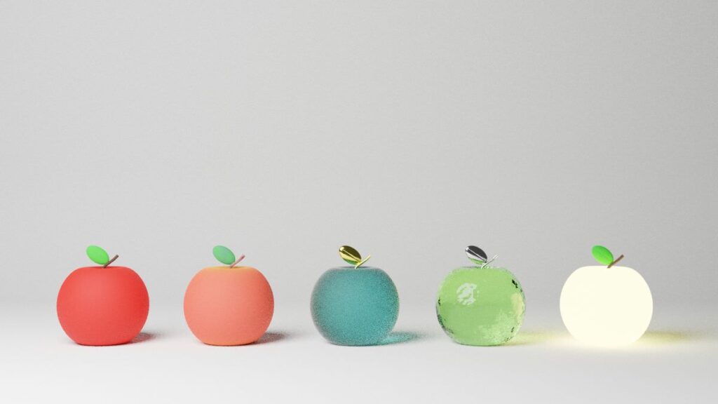 写真：Blenderで初めてつくったりんご