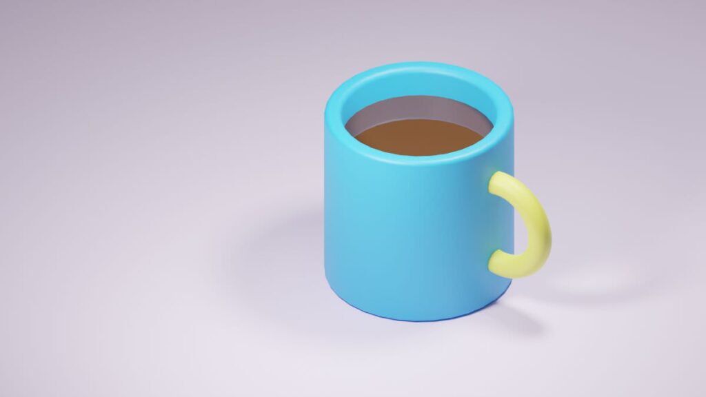 写真：Blenderで作ったコーヒーカップ