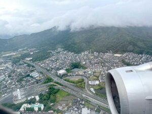 写真：飛行機からの風景