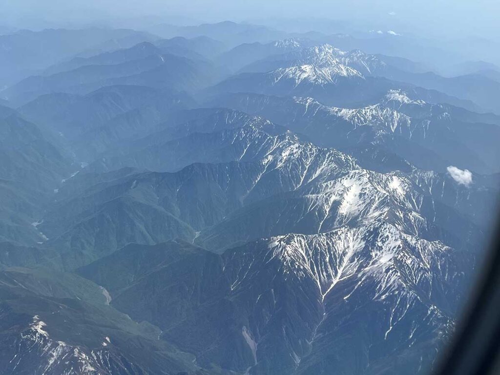 写真:飛行機からの風景