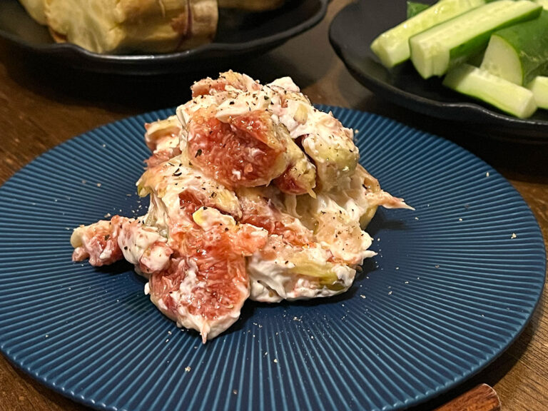 写真：いちじくの豆クリームチーズあえ