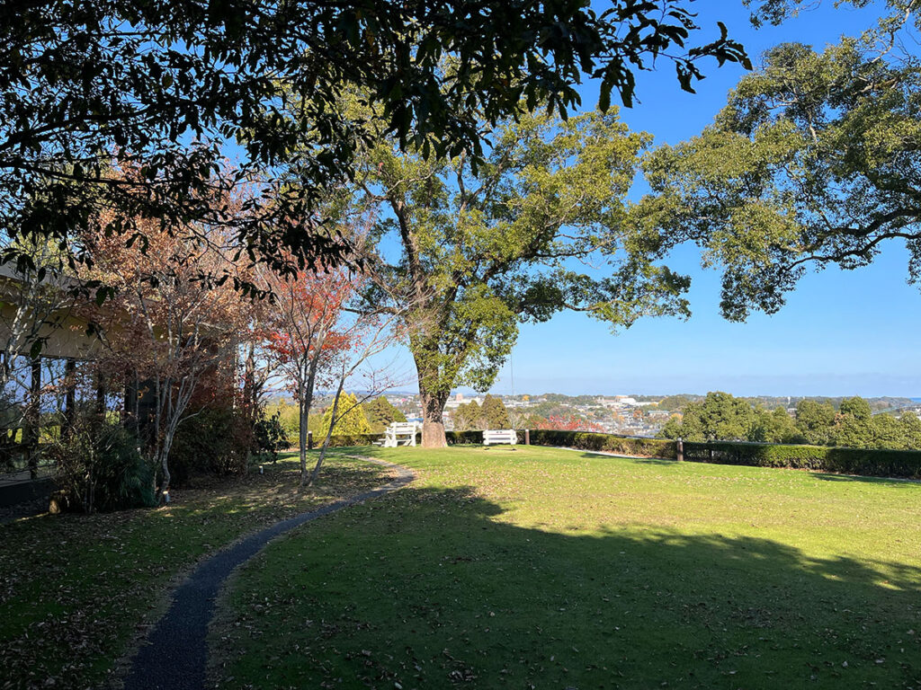 写真:宮崎 川南町 ダイニング ゲシュマック 庭の風景